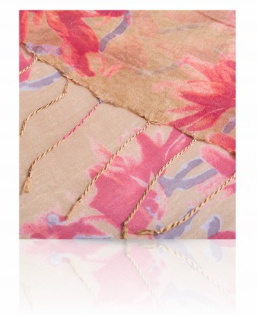 Палантин Женский S-ORCHID/BROWN